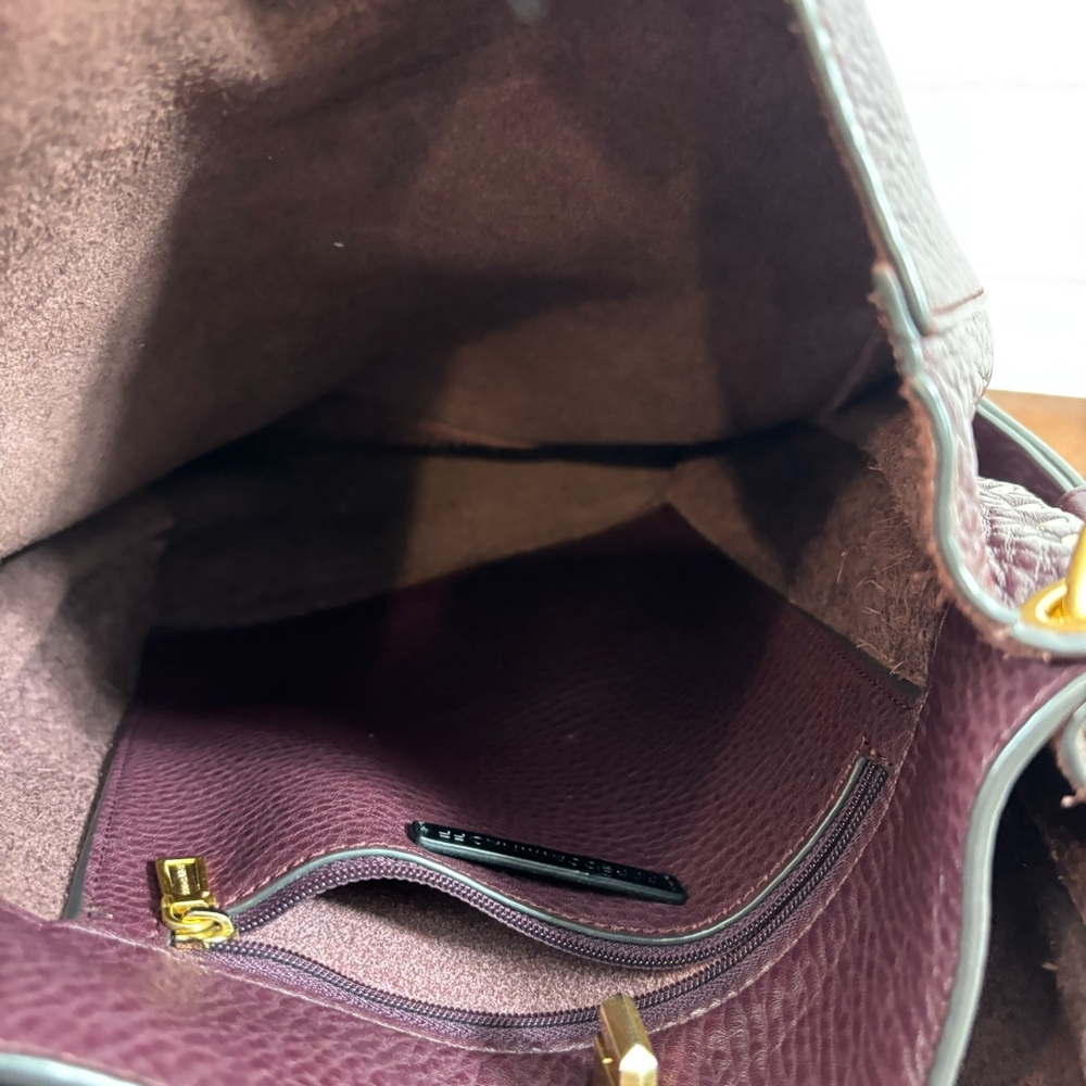 Rebecca Minkoff Darren Shoulder Bag Malbec Dust Bag - Picture 12 of 14